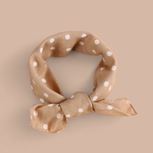 Bandana / Beige m. hvide prikker