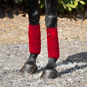 Premier Equine Polo Fleece bandager - R�d