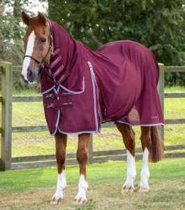 Premier Equine Combo Mesh Air insektd�kken - Vinr�d - 5,0" (115cm)