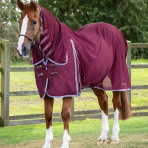 Premier Equine Combo Mesh Air insektd�kken - Vinr�d - 6,3" (140cm)