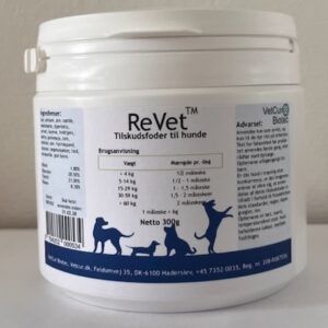 Vetcur ReVet pulver tilskud til hund, 300g