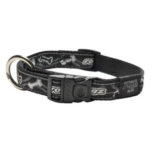 ROGZ Armed Response Black Bone Hundehalsb�nd (XL)