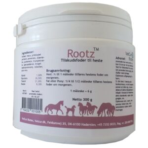 Vetcur Rootz pulver tilskud til hest, 300g