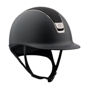 Samshield - RIdehjelm, Regular Shadowmatt w. Crystal Fabric - Black - L / Black Chrome