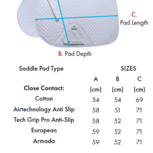 Premier Equine European CC Merino spring underlag - Hvid/Natur