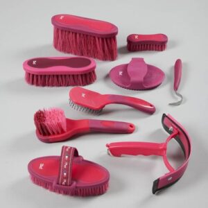 Premier Equine Soft-Touch strigle s�t - Vinr�d/Fuchsia