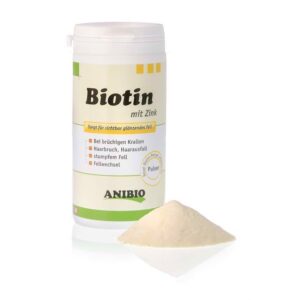 Anibio Biotin Zink tilskud til hunde - mod h�rtab, kl�ende hud og t�r, kedelig pels