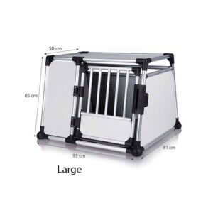 Transportbur til hunde, aluminum, Large, 93 × 65 × 81 cm