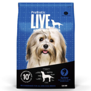 7,5 kg ProBiotic LIVE Adult MINI Breeds - voksenfoder med kalkun til sm� hunderacer