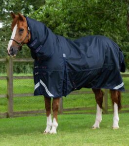 Premier Equine Buster Storm 220g d�kken med hals - Navy - 5,6" (125cm), Navy