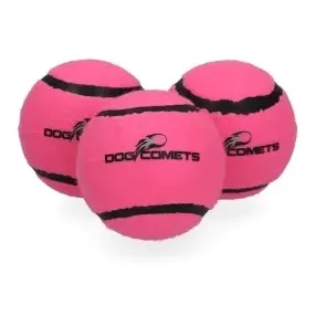 Dog Comets Tennisbolde Pink, 3 stk Medium