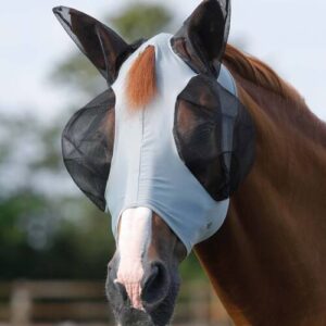 Premier Equine Comfort Lycra insektmaske - Lys gr�