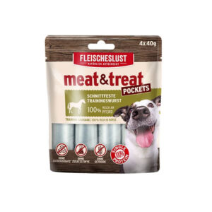 MEAT & TREAT POCKET m hest, 4 x 40 g