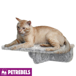 PetRebels Kattehylde - Gr� Plys