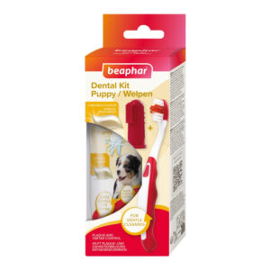 Tandb�rstes�t til hvalp Tandb�rste, fingertandb�rste & tandpasta