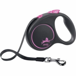 Flexi Black Design, B�nd line, Pink, 5M, Max 50 kg