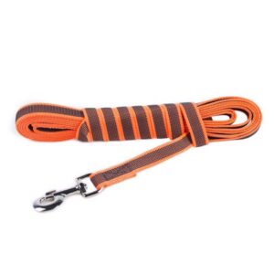 K9 Super-grip Line, Med h�ndtag, Orange/gr�, 5 Meter