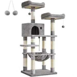 Kradsetr�et Cat Tower & Cat Cave 143 cm - Lysegr�