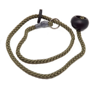 KORT hundesnor med knop - Retrieverline olivengr�n, 68 cm lang