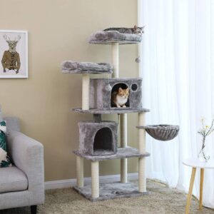 Kradsetr�et Tall Cat Tower 152 cm - Lysegr�