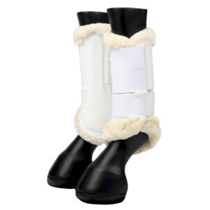 LeMieux fleece gamacher, EDGE Mesh Boot - Hvid