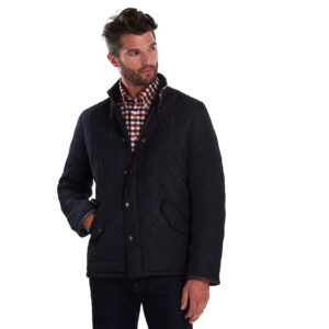 Barbour - Jakke, herre, Powell Quilt - Navy/Forest Mist / XL