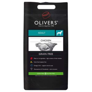 Olivers Adult Chicken Medium Breed Grain Free, 12 kg