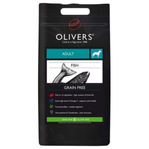 Olivers Adult Fish Medium Breed Grain Free, 12 kg
