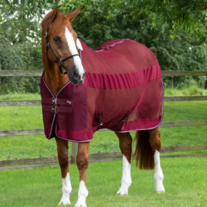Premier Equine Arisca Scrim Cooler - Burgundy