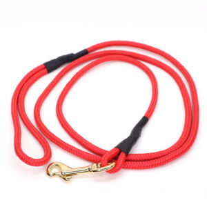 R�d hundesnor med karabinhage 8 mm x 180 cm