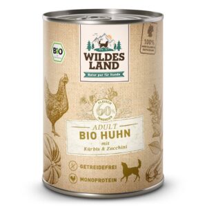 Wildes Land BIO Kylling �kologisk d�semad til hunde, 400g