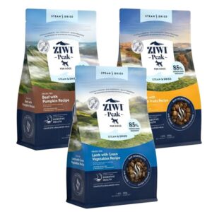 Ziwipeak Dog Steam & Dried pr�vepakke LUKSUSFODER, 3 x 800g